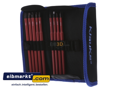 Frontansicht Klauke KL390TB9 Werkzeugtasche mit 9 VDE Wechselkl. 