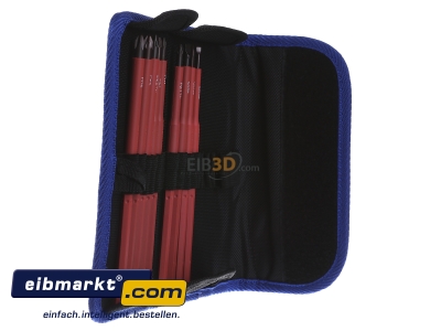 Ansicht links Klauke KL390TB9 Werkzeugtasche mit 9 VDE Wechselkl. 