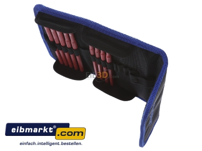 Ansicht oben vorne Klauke KL390TB9 Werkzeugtasche mit 9 VDE Wechselkl. 