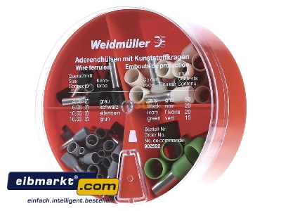 Front view Weidmller H-BOX 4,0-16,0QMM Assortment box for connection material 
