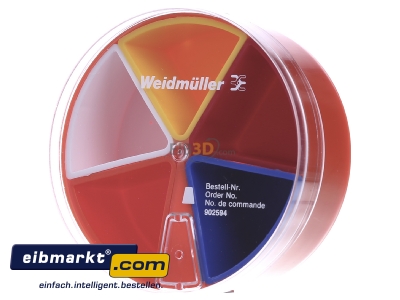 Frontansicht Weidmller H-LEERBOX#9025940000 Aderendhlsenbox m. 5 Einstzen 