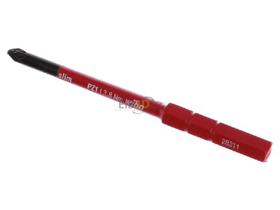 View up front Wiha 2831-12 PZ 1x75 Bit for cross-head screws Pozidriv PZ 1 
