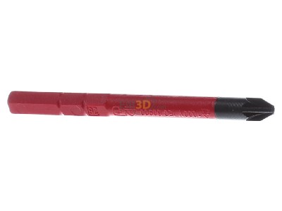 Back view Wiha 2831-12 PZ 2x75 Bit for cross-head screws Pozidriv PZ 2 
