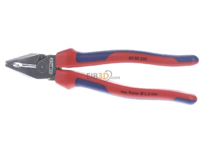 Front view Knipex 02 05 225 Combination plier 225mm 

