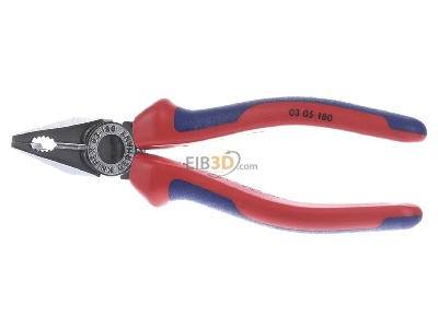 Frontansicht Knipex 03 05 180 Kombizange verchromt, 180mm 