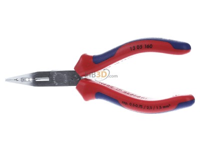 Frontansicht Knipex 13 05 160 Verdrahtungszange verchromt, 160mm 