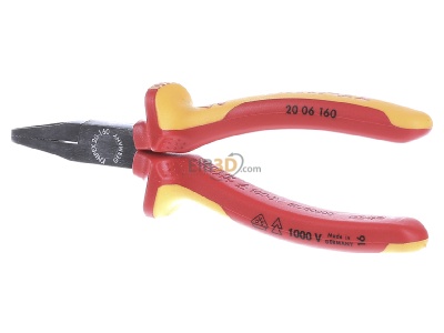 Frontansicht Knipex-Werk 20 06 160 Flachzange verchromt, 160mm 