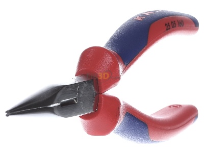 Ansicht links Knipex 25 05 160 Flachrundzange mit Schneide, 160mm 