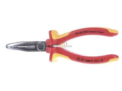 Front view Knipex-Werk 26 26 200 Flat nose plier 200mm 
