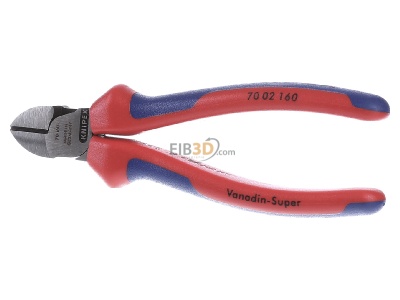 Front view Knipex 70 02 160 Diagonal cutting plier 160mm 
