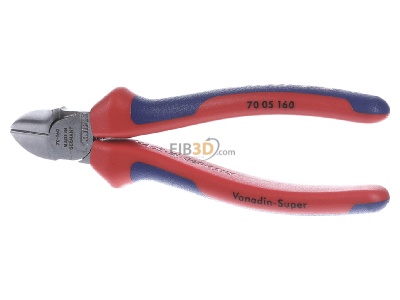 Frontansicht Knipex 70 05 160 Seitenschneider verchromt, 160mm 