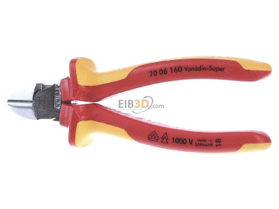 Front view Knipex 70 06 160 Diagonal cutting plier 160mm 
