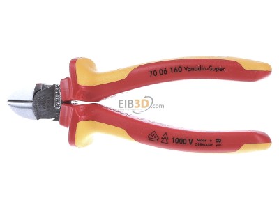 Frontansicht Knipex 70 06 160 Seitenschneider isoliert, 160mm 