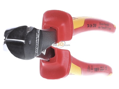 Ansicht links Knipex-Werk 74 06 200 Kraft-Seitenschneider isoliert, 200mm 