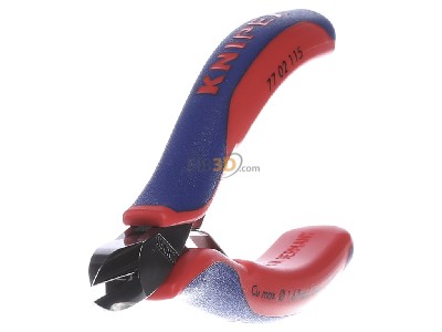 Ansicht links Knipex 77 02 115 Elektronik-Seitenschneider spiegelpoliert,115mm 