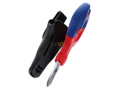 Ansicht oben links Knipex 95 05 155 SB Elektrikerschere poliert, 155mm 