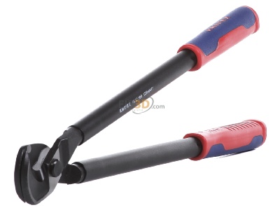 Ansicht links Knipex 95 12 500 Kabelschere brniert 
