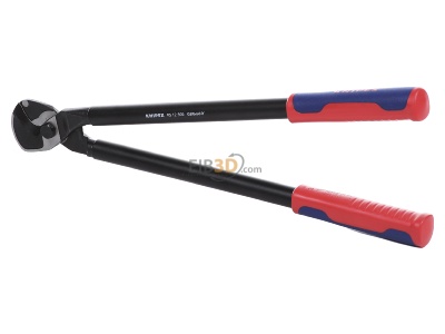 Ansicht oben vorne Knipex 95 12 500 Kabelschere brniert 