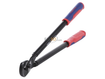 Ansicht oben links Knipex 95 12 500 Kabelschere brniert 