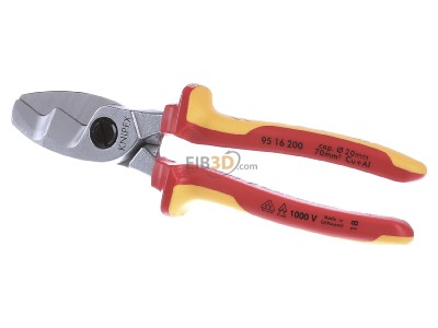 Frontansicht Knipex 95 16 200 Kabelschere isoliert, 200mm 