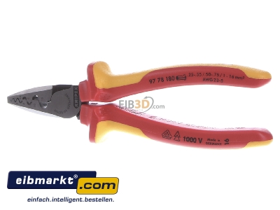 Frontansicht Knipex-Werk 97 78 180 Crimpzange 180mm 