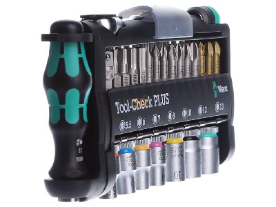 View on the left Wera 056490 Bit set 28 pieces 
