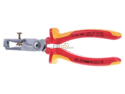 Front view Knipex 13 66 180 Wire stripper pliers 
