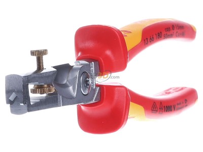 Ansicht links Knipex 13 66 180 VDE Kabelschere 180mm, m.Abisolierf. 
