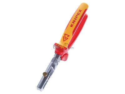 Ansicht oben links Knipex 13 66 180 VDE Kabelschere 180mm, m.Abisolierf. 