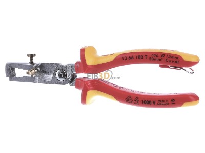 Front view Knipex 13 66 180 T Wire stripper pliers 
