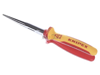 Ansicht oben vorne Knipex 26 16 200 T VDE Flachrundzange 200mm, mit Schneide 