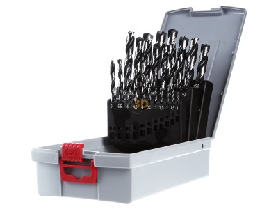 Frontansicht Bosch Power Tools Pro Box 25 tlg. Metallspiralbohrer-Set HSS 