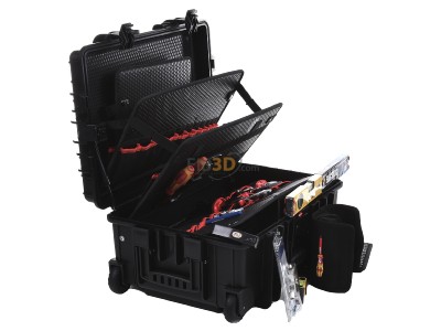Ansicht oben links Knipex 00 21 37 Werkzeugkoffer best., flugtauglich 