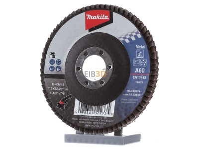 Frontansicht Makita D-63448 Fcherschleifscheibe 115mm A60 