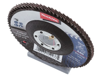 Ansicht oben vorne Makita D-63448 Fcherschleifscheibe 115mm A60 