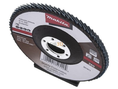 Ansicht oben vorne Makita D-63797 Fcherschleifscheibe 125mm Z60 