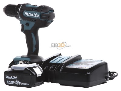 Front view Makita DDF482RFJ Battery drilling machine 18V 3Ah 
