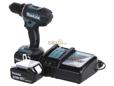 View up front Makita DDF482RFJ Battery drilling machine 18V 3Ah 
