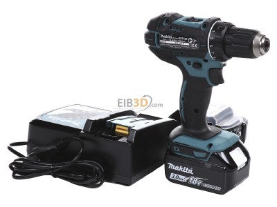 Top rear view Makita DDF482RFJ Battery drilling machine 18V 3Ah 
