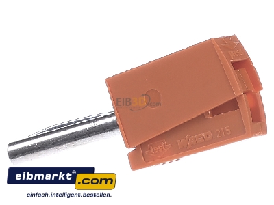 Frontansicht WAGO Kontakttechnik 215-111 Bananenstecker farbig sortiert 