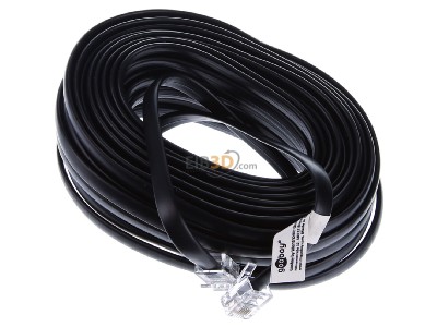 Ansicht oben vorne Wentronic 50323 RJ12 Anschlukabel 10m,sw,St/St 