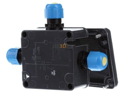 Ansicht hinten Stahl 8118/211-403 Abzweigdose Ex i 
