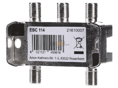 Ansicht hinten Kathrein EBC 114 F-Verteiler 4-fach 5-2400 MHz 