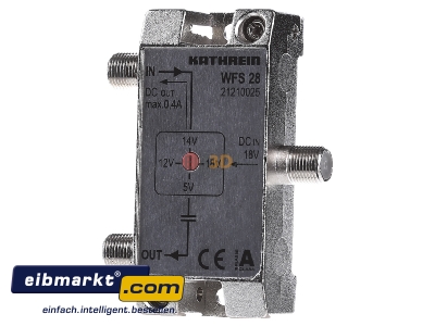 Frontansicht Kathrein WFS 28 Fernspeise-Weiche 5-2150MHz F-Conect. 