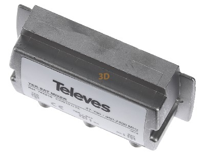View up front Televes ESW101LTE Feed-in diplexer SAT/terrestrial 
