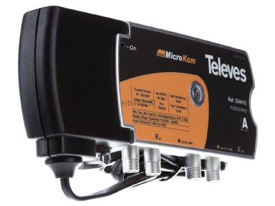 View on the left Televes KVE3035RK65 CATV-amplifier 
