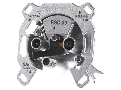 Front view Kathrein ESD 30 SAT socket 3-fold single socket, 
