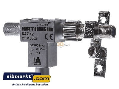 Front view Kathrein KAZ 12 Lightning arrester for signal systems
