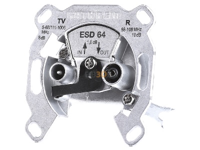 Front view Kathrein ESD 64 Antenna loop-through socket for antenna 
