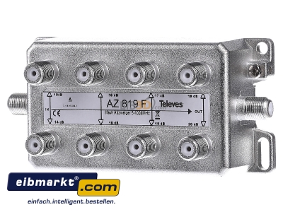 Front view Televes (Preisner) AZ 819 F Splitter 8 branch(es) 1 output(s)
